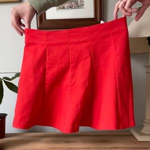 ZARA RED MINI SKIRT